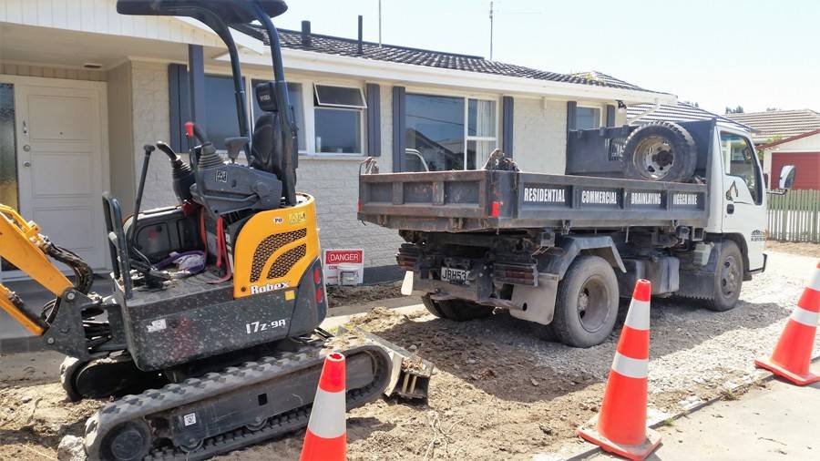 trenching, electrical and water lines